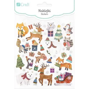 Vánoční dekorace Sada vánočních nálepek 38 ks