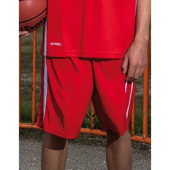 SPIRO Pánské šortky na basketbal Quick Dry Barva: Červená, Velikost: XS G_RT279