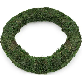 Bytová dekorace Mechový věnec Ø25 cm - zelená