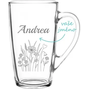 Personalizovaný hrnek s lučními květy a jménem 400 ml