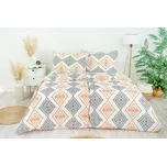 Stanex Ložní povlečení krepové - kosočtverce (LS270), 140 x 220 + 90 x 70, Zip