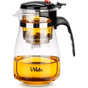 Konvice na čaj Skleněná konvice s vypouštěcím čajovým filtrem 960 ml Vilde