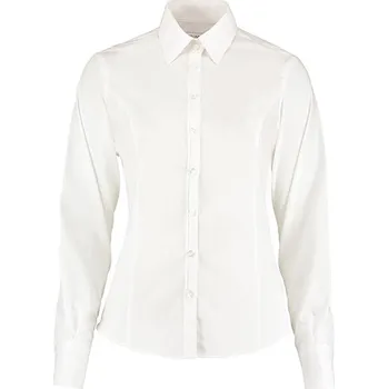 Dámská košile Kustom Kit Dámská obchodní košile na míru s dlouhým rukávem Barva: white, Velikost: 46 (3XL/20) G_K743F
