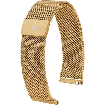 Módní doplněk Řemínek Hirsch Milanaise - zlatý - 20 mm + 5 let záruka a dárek ZDARMA
