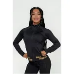 NEBBIA Dámská mikina na zip INTENSE Warm-Up 833 black/gold M; Černá mikina