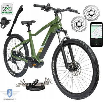 Elektrokolo Elektrokolo (do 250 W) Zundapp X900, rám 18,5 palců, hliníkový, kola 27,5", zelené, 250 W