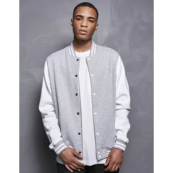 Pánská casual bunda Build Your Brand Basic Školní bunda - Basic Barva: Šedá, Velikost: S G_BYBB004