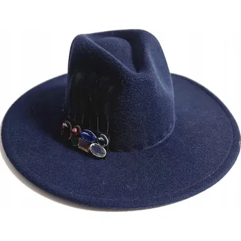 Klobouk Agrafka Fedora klobouk modrý, velikost 57
