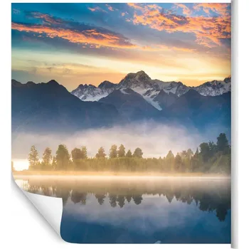 Fototapeta Fototapeta 3D do obýváku hory stromy nebe 60x90 cm