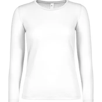 Dámské tričko B&C Dámské tričko E150 s dlouhým rukávem Barva: white, Velikost: S G_BCTW06T