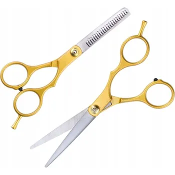 Kadeřnické nůžky Kadeřnické nůžky efilační na prostříhávání vlasů 2 ks