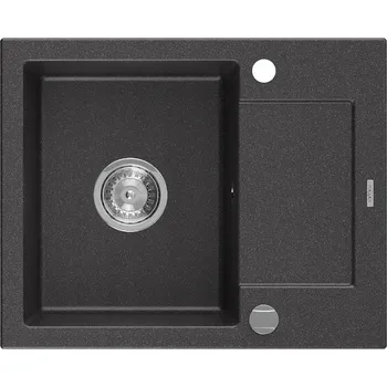 Granitový dřez Jednokomorový granitový dřez Mexen Enzo černý