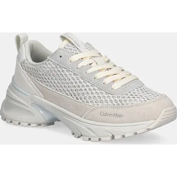 Pánská móda Tenisky Calvin Klein HIKE RUNNER LACE UP TECHMIX YW0YW02030 bílá 00X, EUR 41