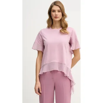 Pánská móda Bavlněné tričko Sisley 3WHCL107U růžová 34X, vel. S