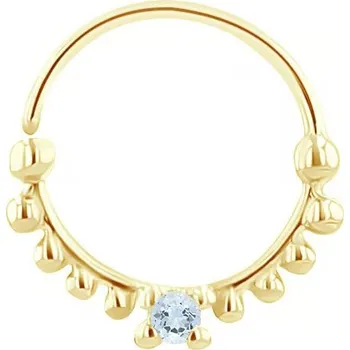 Piercing Zlatý septum piercing s akvamarínem Arla