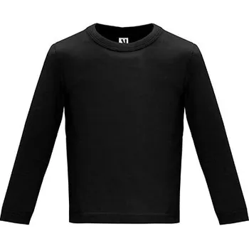 Roly Dětské tričko s dlouhým rukávem Barva: Black 02, Velikost: 12 Months G_RY7203