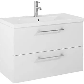 Koupelnový nábytek Jika Ponta Skříňka pod umyvadlo 80 cm, 2x zásuvka, bílá