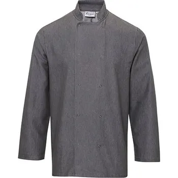 Gastro oděv Premier Workwear Džínová kuchařská bunda Barva: Grey Denim (ca. Pantone 425C), Velikost: 3XL G_PW660