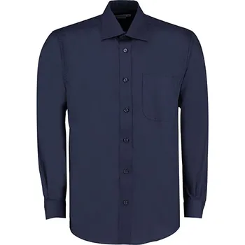 Pánská košile Kustom Kit Pánská obchodní košile Classic Fit s dlouhým rukávem Barva: Dark Navy, Velikost: 38 (15) G_K104