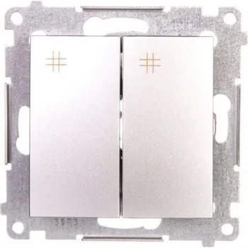 vypínač Křížový vypínač pod omítku Kontakt-simon stříbrný DW7/2.01/43