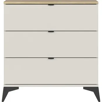 Komoda GLAMOUR komoda KOM3S, kašmír/dub mauvella 85x90x42 (SxVxH)