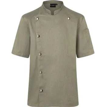 Gastro oděv Karlowsky Chef's bunda Jeans/denim s krátkým rukávem Barva: Vintage Moss Green (ca. Pantone 416C), Velikost: 52 G_KY150