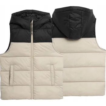 Chlapecká bunda Polyamidová vesta 4F béžová velikost 140