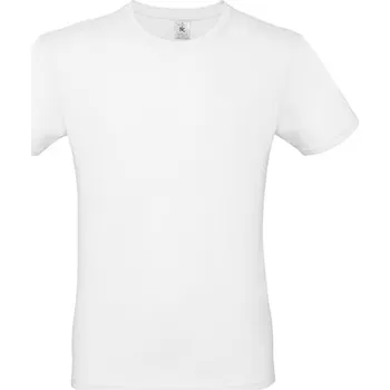 Pánské tričko Tričko E150 s krátkým rukávem, 150 g/m2, B&C Barva: white, Velikost: XXL G_BCTU01T