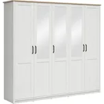 LOKSA šatní skříň SZF2D3M, borovice bílá andersen