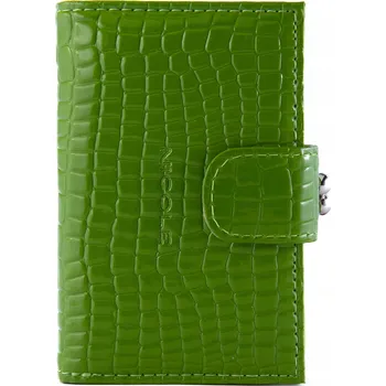 Peněženka Dámská lakovaná peněženka Nicole malá, organizér, eko kůže, zelená