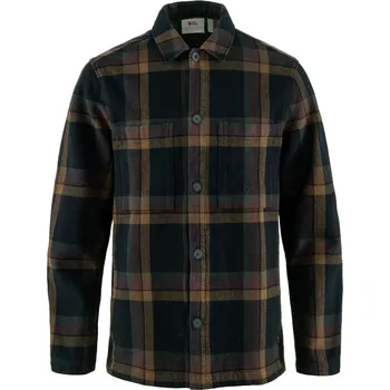 Pánská košile košile pánská FJÄLLRÄVEN Singi Flannel Overshirt M Dark Navy-Wood Brown - XXL