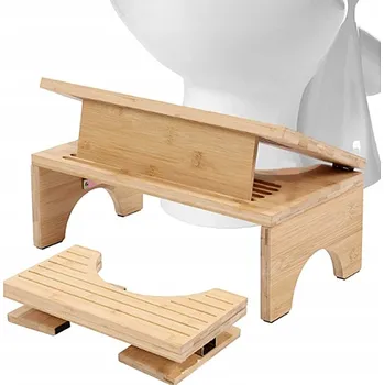 Stolička Dřevěná stolička z borovice s úchytem 30x16x20 cm