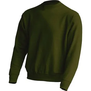 Pánské tričko JHK Mikina Crew Neck Barva: forest green, Velikost: S G_JHK320