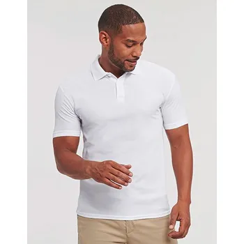 Pánské tričko Russell Autentické Eco Polo Barva: Bílá, Velikost: 3XL G_Z570M