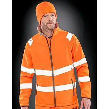 Pánská softshellová bunda Result Genuine Recycled Recyklovaná potiskovatelná bezpečnostní softshellová bunda Barva: Žlutá, Velikost: S G_RT505