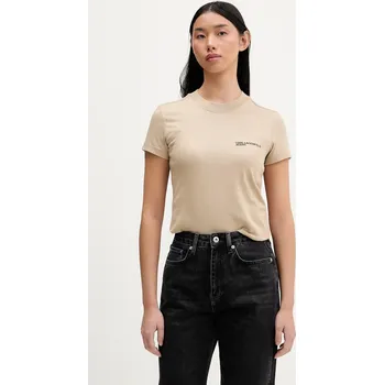 Dámské tričko Bavlněné tričko Karl Lagerfeld Jeans dámské, bílá barva, A1W17004 08X, vel. S