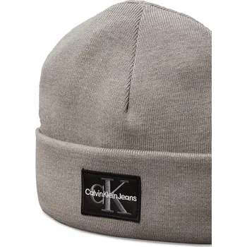 Čepice Calvin Klein Jeans zimní čepice beanie šedá, univerzální velikost