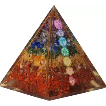 Awm Orgonitová pyramida 7 Čaker a Měděné Tyčky 55x65 mm