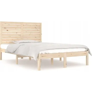 Postel Rám postele masivní dřevo 135 x 190 cm Double