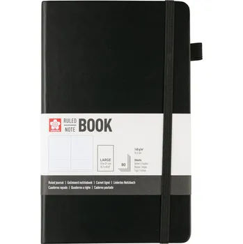 Krémově bílý skicák Sakura - linkovaný - Black 21x13 cm/140 gr.