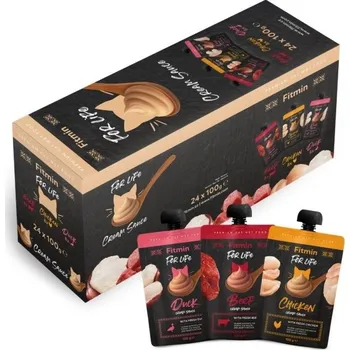 Krmivo pro kočku Multipack Fitmin For Life Cream sauce krémové kapsičky pro kočky 24x100g