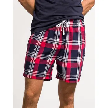 Pánské kraťasy SF Men Pánské kraťasy Tartan Lounge Barva: Červená, Velikost: XS G_SFM82