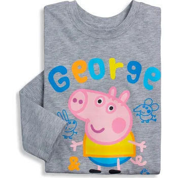 Chlapecké tričko Chlapecké tričko PEPPA PIG FRIENDS šedé Velikost: 98