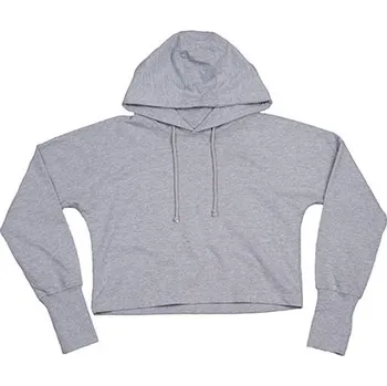 Dámská mikina Mantis Oříznutá mikina s kapucí Barva: Heather Grey Melange, Velikost: L G_P140