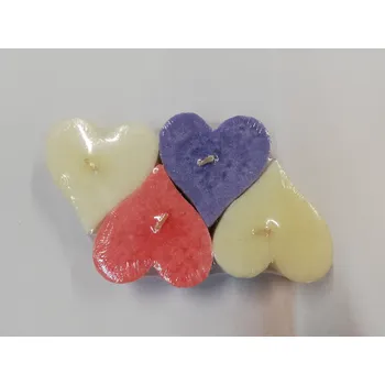 Svíčka Svíčka vonná z palmového vosku - sada 4 svíček srdíčko - č.6