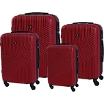 Cestovní kufr BERTOO Milano - červený set 4v1