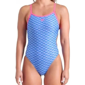 Dámské plavky Plavky Arena Monogram Blue River Challenge Back 10 (UK32) S