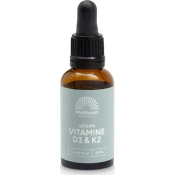 Doplněk stravy Mattisson Vegan vitamin D3/K2 - 75 mcg/36 mcg - 25ml
