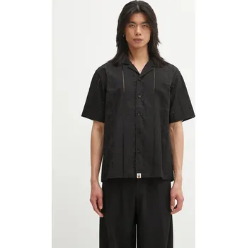 Dámská košile Bavlněná košile A Bathing Ape Embroidery Open Collar, XXL, černá, 99X