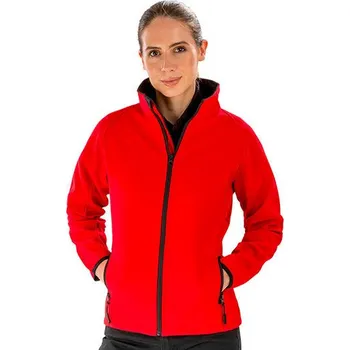 Result Core Dámská softshellová bunda s potiskovatelnou podšívkou z recyklovaného fleecu Barva: Modrá, Velikost: XS G_RT231F